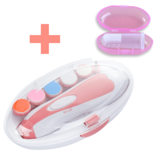 Lima corta uñas y cepillo boca - rosa