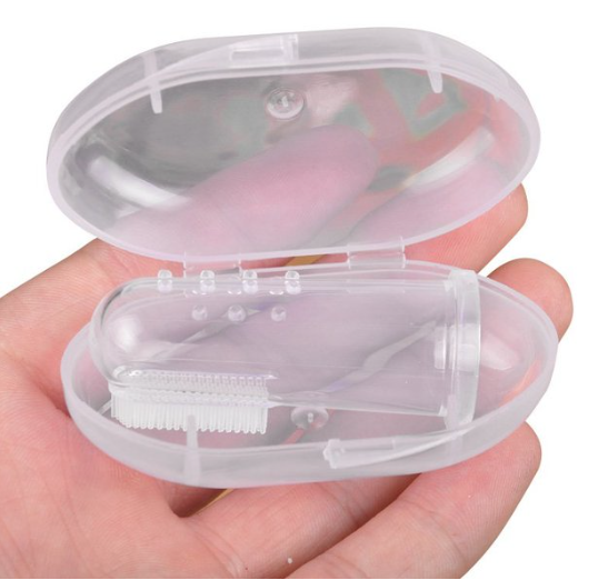 Cepillo higiene bucal + caja - transparente