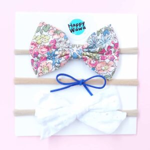 set cintillos para bebes con flores y lazos