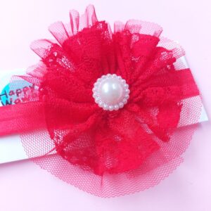 cintillo bebe niña perla blanca