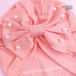 turbante de bebe coral