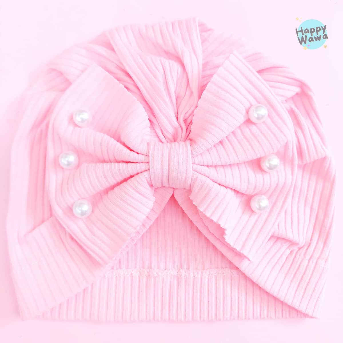 turbante bebe rosa