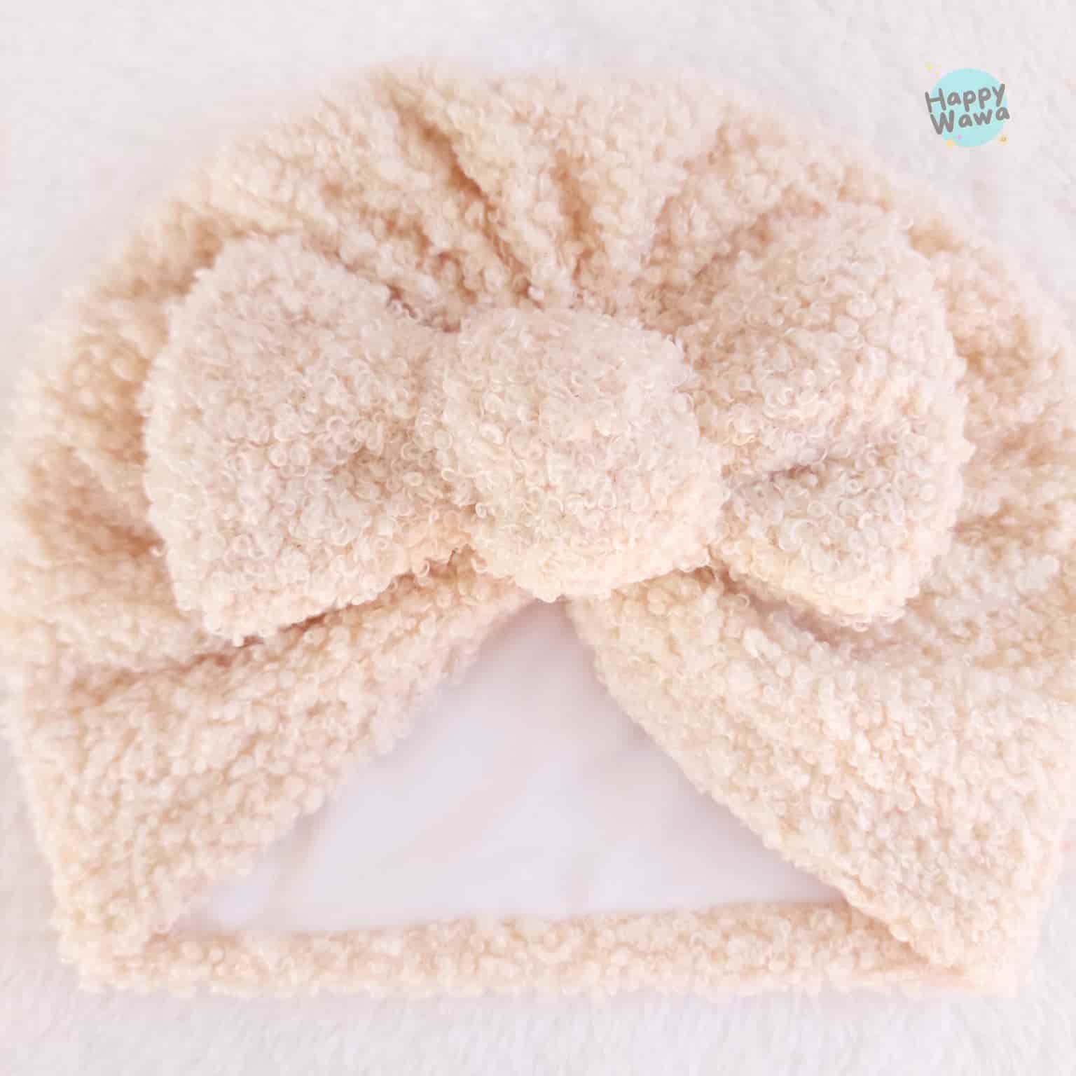 turbantes de bebe peludo teddy