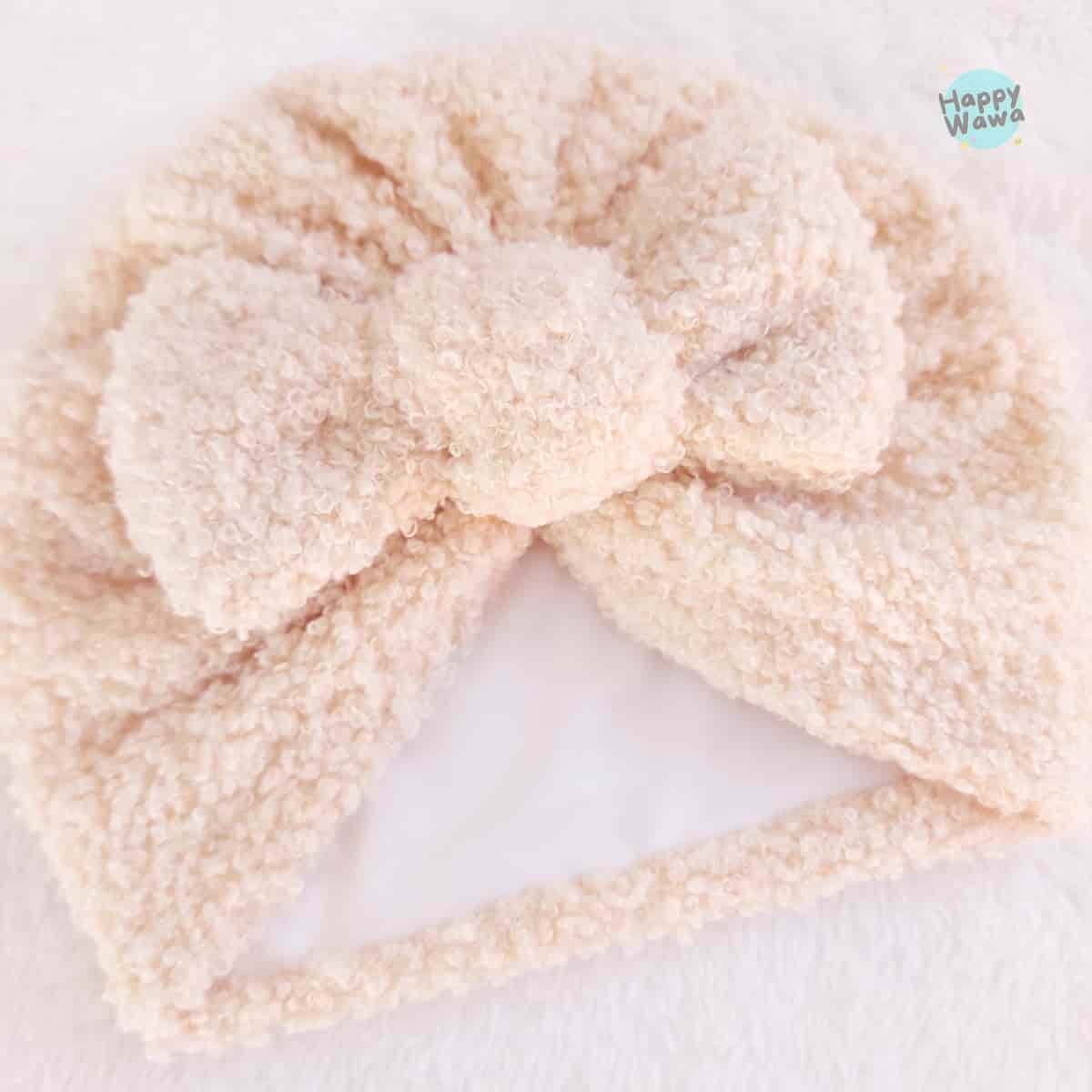 turbantes de bebe peludo teddy
