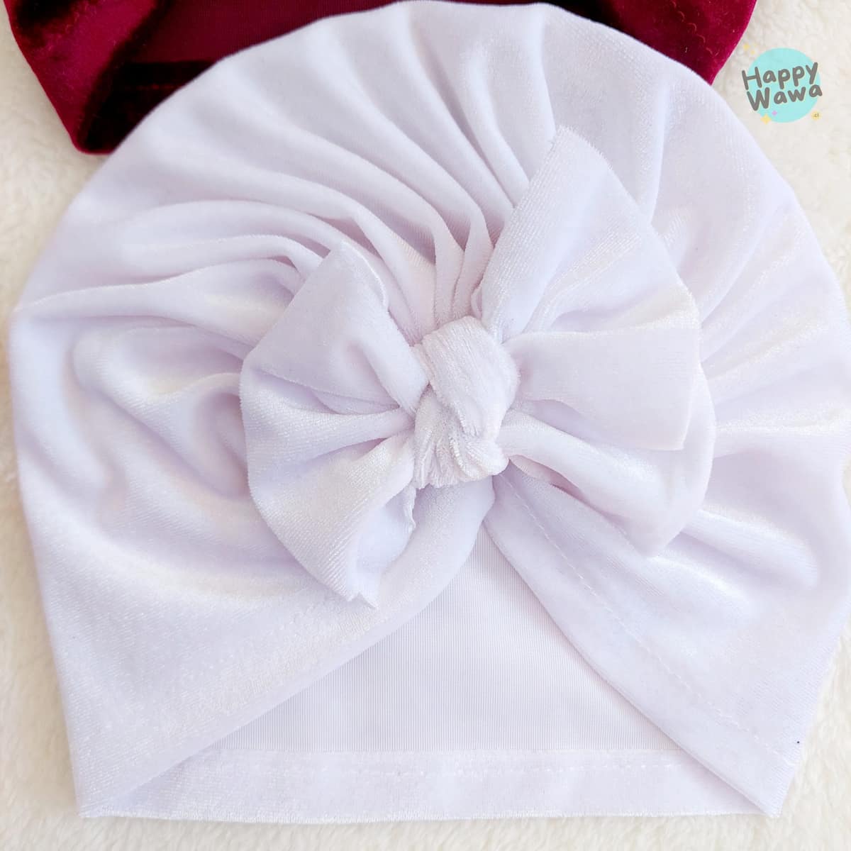 Turbante terciopelo - blanco