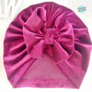 Turbante terciopelo - burdeo