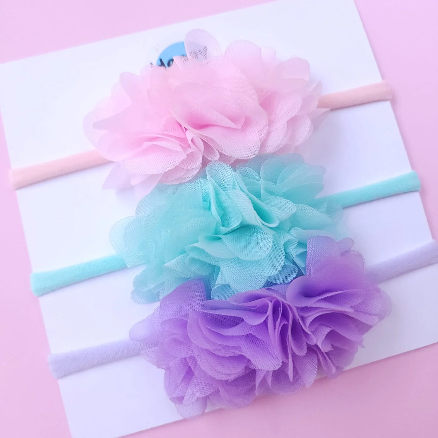 diadema lazo flores bebe