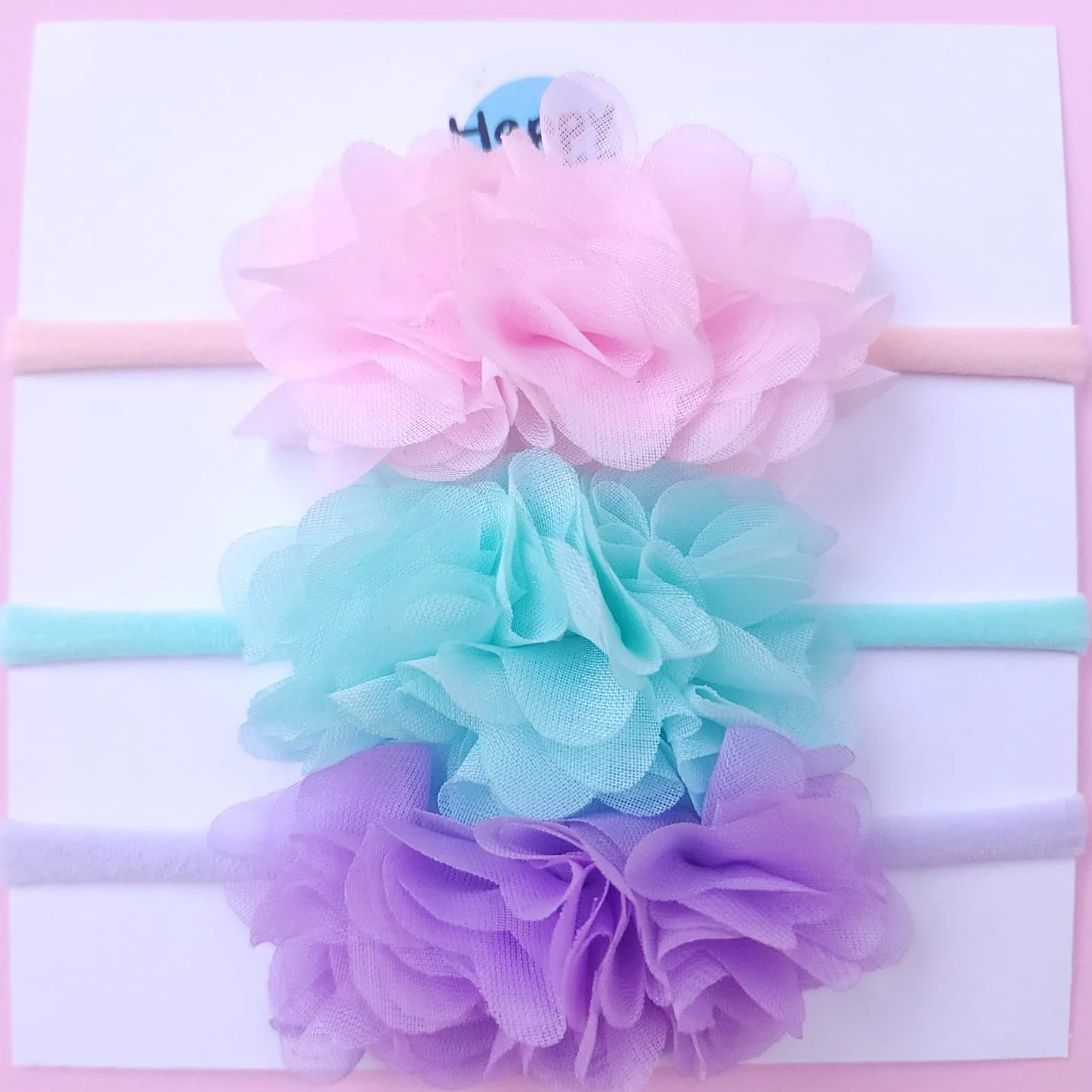 diadema lazo flores bebe