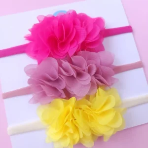 diadema lazo flores bebe