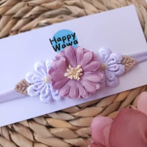cintillo corona flores bebe niña - HappyWawa