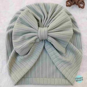 Turbante de bebé con líneas - verde