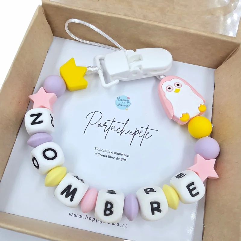 portachupete porta chupete con nombre personalizado
