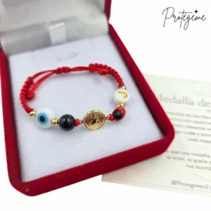 PULSERA SAN BENITO BAÑO DE ORO - PEONIA