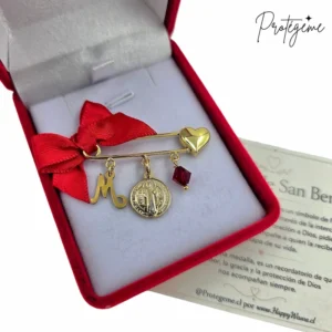 prendedor bebe medalla san benito bebe