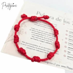 pulsera 7 nudos tamaños