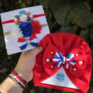 turbante bebe y cintillo fiestas patrias chile 18 de septiembre bebe